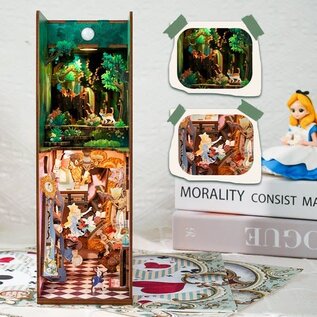 DIY Book Nook, Alice in Wonderland Bookend, 18x8x24,5cm