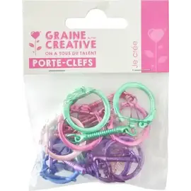 Sleutelhanger gekleurd mix 10st