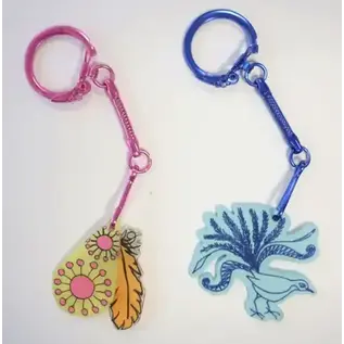 Sleutelhanger gekleurd mix 10st