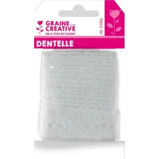 Gehaakt Kanten Lint Engels 26 mm 3 m Off-white