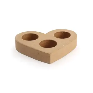 Hartvormig kaarsenhouder-middenstuk, 13x15x2,5 cm