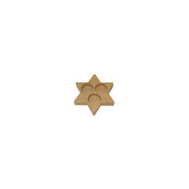 Stervormige kaarsenhouder, middelpunt 130x150x25mm