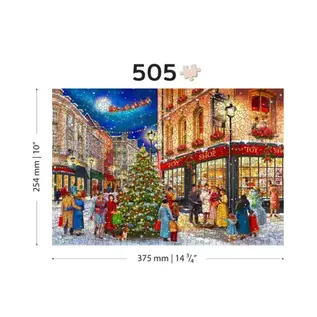 Houten Legpuzzel - Christmas Street, 505 stukjes Wooden City