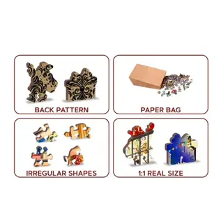 Houten Legpuzzel - Christmas Street, 505 stukjes Wooden City