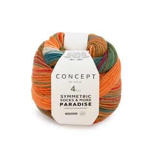 SYMMETRIC SOCKS & MORE - PARADISE 44 - Bruin-Groen-Oranje bad 85822