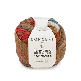 SYMMETRIC SOCKS & MORE - PARADISE 41 - Rood-Oker-Olieverf bad 85819