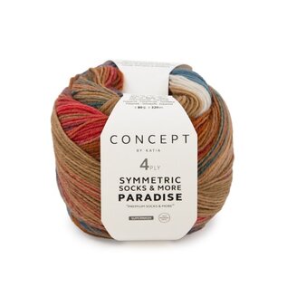 SYMMETRIC SOCKS & MORE - PARADISE 41 - Rood-Oker-Olieverf bad 85819