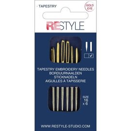 Borduurnaalden met ronde punt 16, 6 stuks