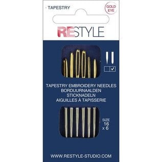 Borduurnaalden met ronde punt 16, 6 stuks