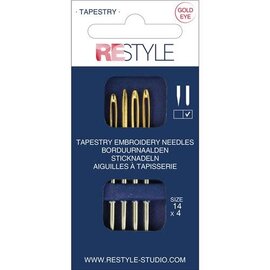 Borduurnaalden met ronde punt 14, 4 stuks