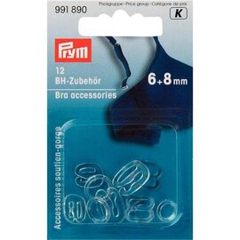 Prym BH-accessoires KST 6 + 8 mm transparant