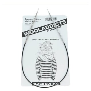 Rondbreinaald 3.25mm - 120cm Wooladdicts Black Edition - Ergonomic Lace