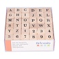 Set stempels alfabet - 1,5 cm - hout -