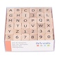 Set stempels alfabet - 1,5 cm - hout -