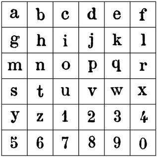 Set stempels alfabet - 1,5 cm - hout -