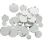 36 cirkelvormige spiegeltjes 1/1,5/2cm
