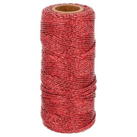 Koord Rood metallic 100 m x 1,5 mm