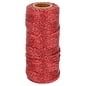 Koord Rood metallic 100 m x 1,5 mm