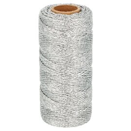 Koord zilver metallic 100 m x 1,5 mm