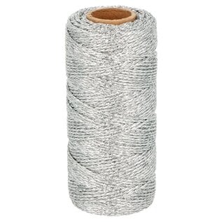 Koord zilver metallic 100 m x 1,5 mm