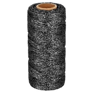 Koord zwart metallic 100 m x 1,5 mm