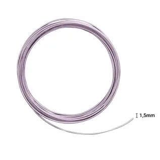 Aluminium wire 1,5mm 5m soft lilac