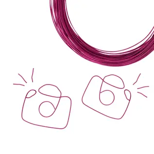 Aluminium wire 0,8mm 15m strong pink