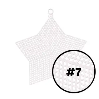 Plastic Stramien Ster ø14cm 7mesh Transparant 6st.