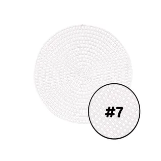Plastic Stramien Cirkel ø11cm 7mesh Transparant 10st.