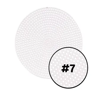 Plastic Stramien Cirkel ø11,5cm 7mesh Transparant 10st.