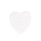 Plastic Stramien Hart 7,5x7,5cm 7mesh Transparant 10st.