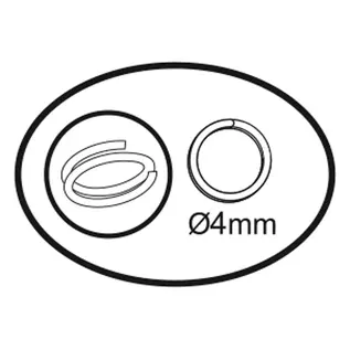 Ringen enkel 4mm 360 st. zilver