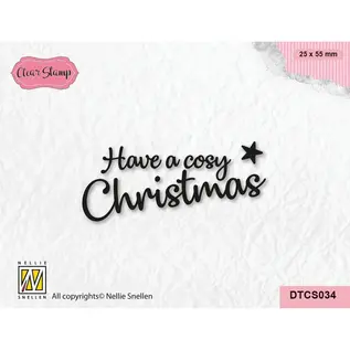 Nellie's Choice • Tekst Clear Stempel Cosy Christmas