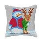 Voorbedrukt kruissteek kussenpakket Sneeuwpop 40x40cm