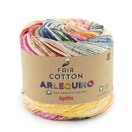 FAIR COTTON ARLEQUINO 250 - Geel-Fles groen-Donker blauw-Fuchsia bad 87439