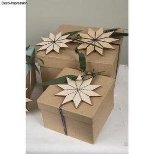 Papiermaché Doos FSC Recycled 100%, 15,5x15,5x10,5cm, Vierkant