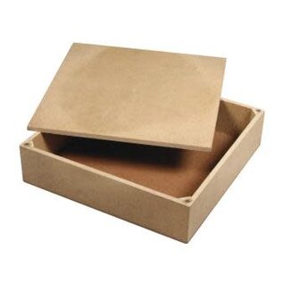 doos MDF 17x17x4.5cm, deksel met 4 magneten