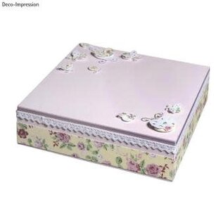 doos MDF 17x17x4.5cm, deksel met 4 magneten