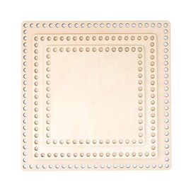 Houten boden vierkant 25x25cm