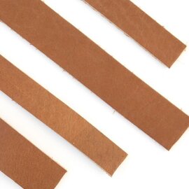 Leren band, kleur - Cognac 64,5x22cm