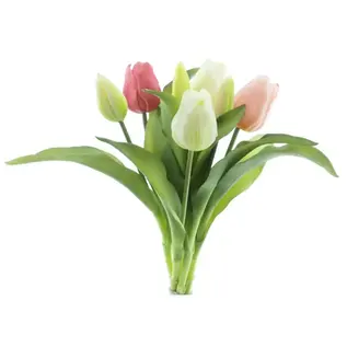 TULP BUNDEL 30CM MIX ROZE/WIT