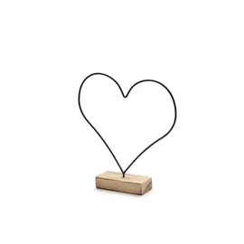Frame Hart Staand Op houten Voet 26cm zwart