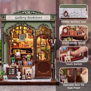3D DIY Huisje, Gallery Bookstore, 15,5×16,3x19cm