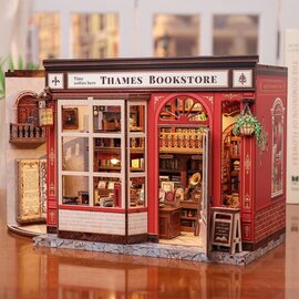 3D DIY Huisje, Thames Bookstore, 22×14,3×17,7cm