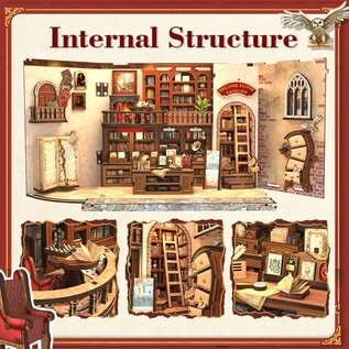 3D DIY Huisje, Thames Bookstore, 22×14,3×17,7cm