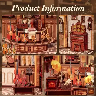 3D DIY Huisje, Bach String, 21x13x17cm