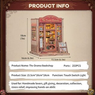 3D DIY huisje, The Drama Bookshop,15,5x16x18cm