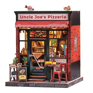 3D DIY Huisje, Uncle Joe’s Pizzeria,15,5×16,x19,5cm