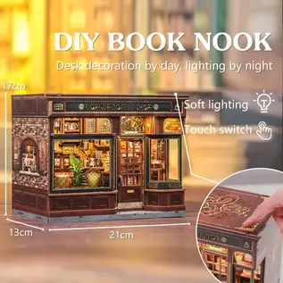 3D DIY Huisje, Corner Coffee Shop, 21x13x17cm