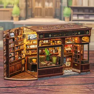 3D DIY Huisje, Corner Coffee Shop, 21x13x17cm
